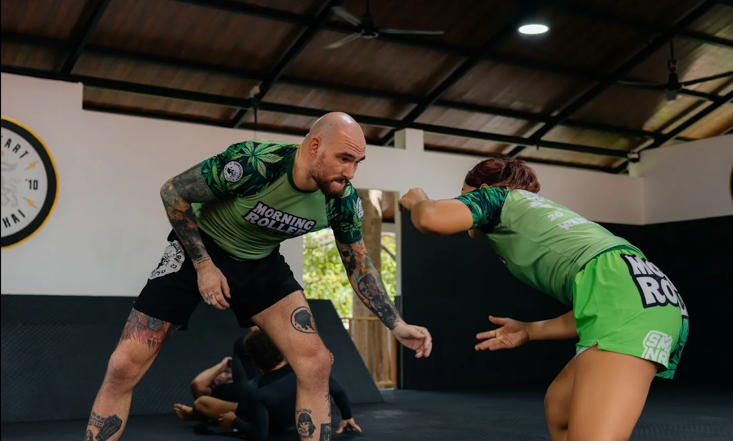 Athletes training in Submissionary Morning Roller kit